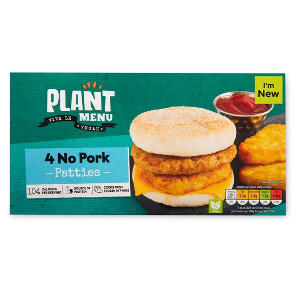 Plant Menu No Pork Patties 228g/4 Pack